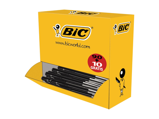 [TIM-896042] Balpen Bic M10 Clic Original zwart voordeelpak 90+10 gratis