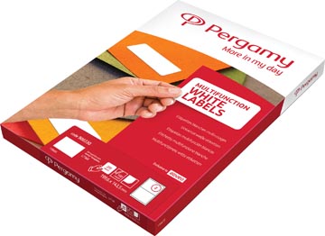 [TIM-900343] Etiketten Pergamy ronde hoeken 14 etik/bl 99,1x38,1mm (100)