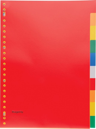 [TIM-901636] Tabbladen Pergamy PP A4 23-gaats 10 tabs assorti