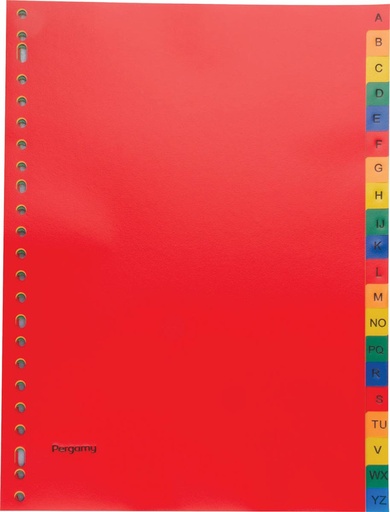[TIM-901641] Tabbladen Pergamy PP A4 23-gaats A-Z assorti