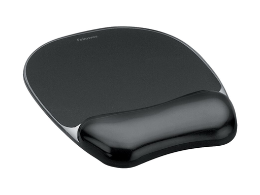 [TIM-9112101] Muismat Fellowes Crystals Gel met polssteun zw CRC91121 