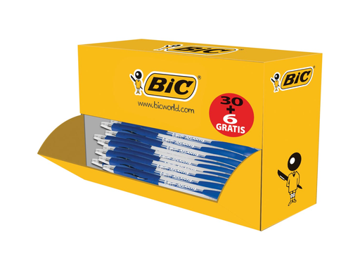 [TIM-920286] Balpen Bic Atlantis Classic blauw voordeelpak 30+6 gratis