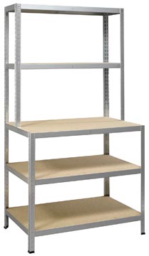 [TIM-926002] Rek Avasco Strong Work metaal met 5 legborden