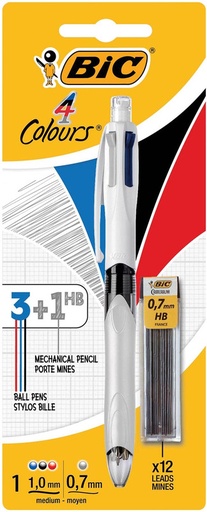 [TIM-942103] Balpen Bic 4 Colours 3+1 HB inclusief mines