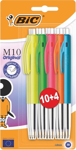 [TIM-947676] Balpen Bic M10 Original Ultracolours 10+4 gratis