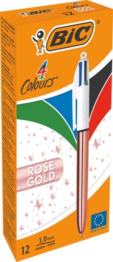 [TIM-951737] Balpen Bic 4 Colour Shine rosé goud (12)