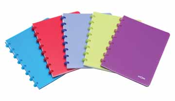 [TIM-A1357] Schrift Atoma Trendy PP A5 geruit 144blz transparant assorti