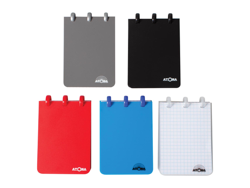[TIM-A41491] Schrijfblok Atoma Poly PP 78x107mm geruit 120blz transparant assorti