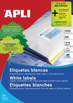 [TIM-AP1272] Etiketten Apli 70x35mm 24 etik/bl wit (100)(581272)