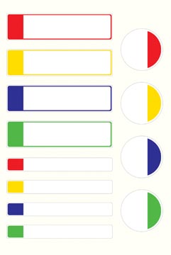[TIM-APBAS24] Etiketten Avery zelflaminerend assorti formaten en standaard kleuren (24)