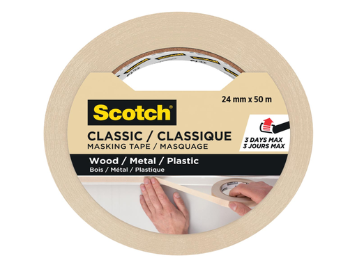 [TIM-CLA2450] Afdekplakband Scotch Classic 24mmx50m
