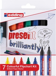 [TIM-E30337] Flipchartmarker Edding Brilliant Paper assorti (7)