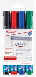 [TIM-E380-4] Flipchartmarker Edding 380 assorti (4)