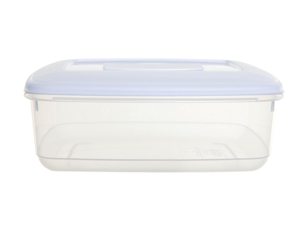 Vershouddoos Whitefurze rechthoekig 3l transparant met wit deksel