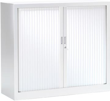 [TIM-GC1012B] Roldeurkast H: 100x120x43cm (hxbxd) wit
