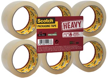 [TIM-H5066FT] Verpakkingstape Scotch Heavy 50mmx66m transparant (6)
