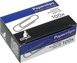 [KGO-K10030] Paperclip Kangaro 30mm rond verzinkt (100)