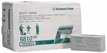 [TIM-K6810] Handdoeken Kimberly Clark Scott Natura Aquarius 2-laags C-vouw 140vel wit (20)