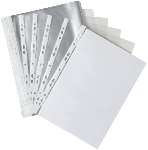 [TIM-KF01955] Showtas Q-Connect PP A4 50 micron 11-gaats gekorreld transparant (100)(297013H)(901698)
