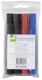 [TIM-KF26089] Permanent marker Q-Connect schuine punt assorti (4)