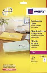 [TIM-L756225] Etiket Avery Address 16 etik/bl 99,1x33,9mm voor laser transparant (25)