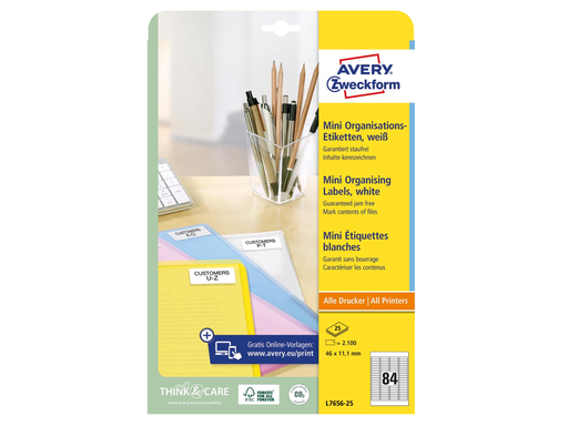 [TIM-L7676] Etiketten Avery Removable CD 02 etik/bl Ø117mm wit (25)