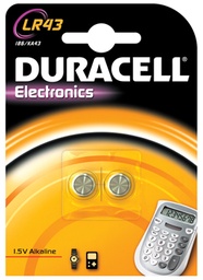 [TIM-LR43LB] Knoopcelbatterij Duracell LR43 1,5V (2)