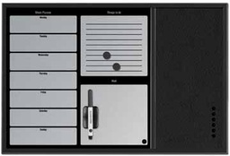 [TIM-MX03402] Planbord Bisilque 60x40cm zilver/zwart