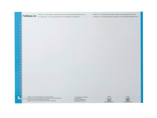 [TIM-N25B] Ruiterstroken Elba hangmap lade nr.0 27st/bl 29cm blauw/wit