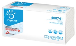 [TIM-P400741] Handdoek Papernet special wit 2-laags C-vouw 144vel