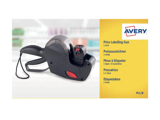 [TIM-PL118] Prijstang Avery 1-regelig zwart