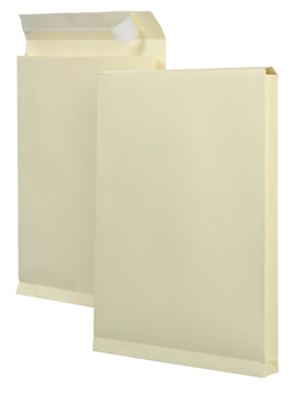 [TIM-PR14330] Zakomslag met balg Bong 229x324x38mm + strip crème (125)