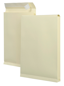 [TIM-PR14332] Zakomslag met balg Bong 230x350x38mm + strip crème (125)