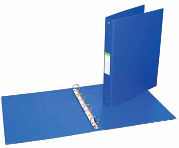 [TIM-SF0251] Ringmap Aurora PVC A4 4 O-ringen 25mm rug 40mm blauw