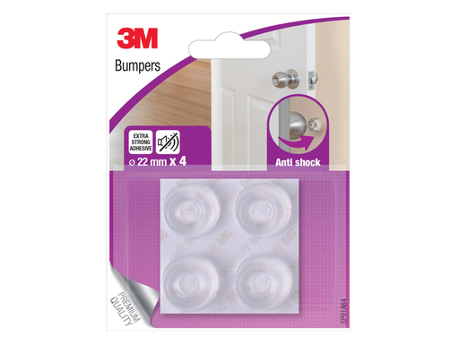 [TIM-SP91A64] Stootdoppen 3M Anti Shock diameter 22mm transparant blister (4)