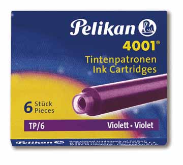 [TIM-TP6P] Inktpatroon Pelikan 4001 TP/6 voor vulpen paars (6)