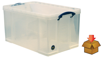 [TIM-UB84CCB] Opbergdoos Really Useful Box 84l apart verpakt transparant