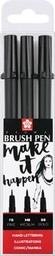 [TIM-XFBP349] Brushpen Sakura Pigma Brush assorti diktes zwart (3)