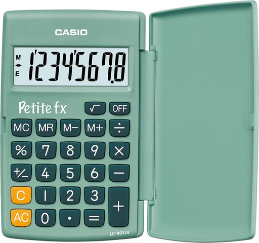 [TIM-LC401LG] Zakrekenmachine Casio Petite FX Groen