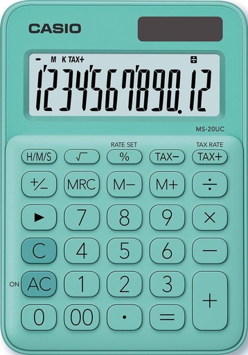 [TIM-MS20GUC] Bureaurekenmachine Casio MS-20UC groen