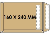 [ENV-Z01] Zakomslag 160X240 bruin zelfklevend Z/V (250)