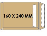 [ENV-Z01] Zakomslag 160x240mm bruin zelfklevend Z/V (250)