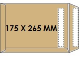 [ENV-Z05] Zakomslag 175X265 bruin zelfklevend Z/V (250)