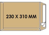 [ENV-Z29] Zakomslag 230X310 bruin + strip Z/V (25)