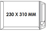 [ENV-Z12] Zakomslag 230x310mm wit + strip Z/V (250)
