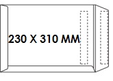 [ENV-Z11] Zakomslag 230X310 wit zelfklevend Z/V (250)