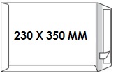 [ENV-Z16] Zakomslag 230X350 wit + strip Z/V (250)