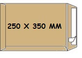 [ENV-Z37] Zakomslag 250x350 bruin + strip Z/V (250)