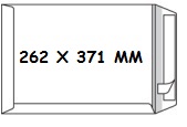 [ENV-Z38] Zakomslag 262x371mm wit + strip Z/V (250)