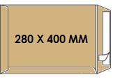 [ENV-Z20] Zakomslag 280X400 bruin + strip Z/V (250) - FSC-Mixed Credit